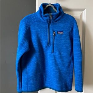 Boys Patagonia Blue Better Sweater 1/4 ZIP